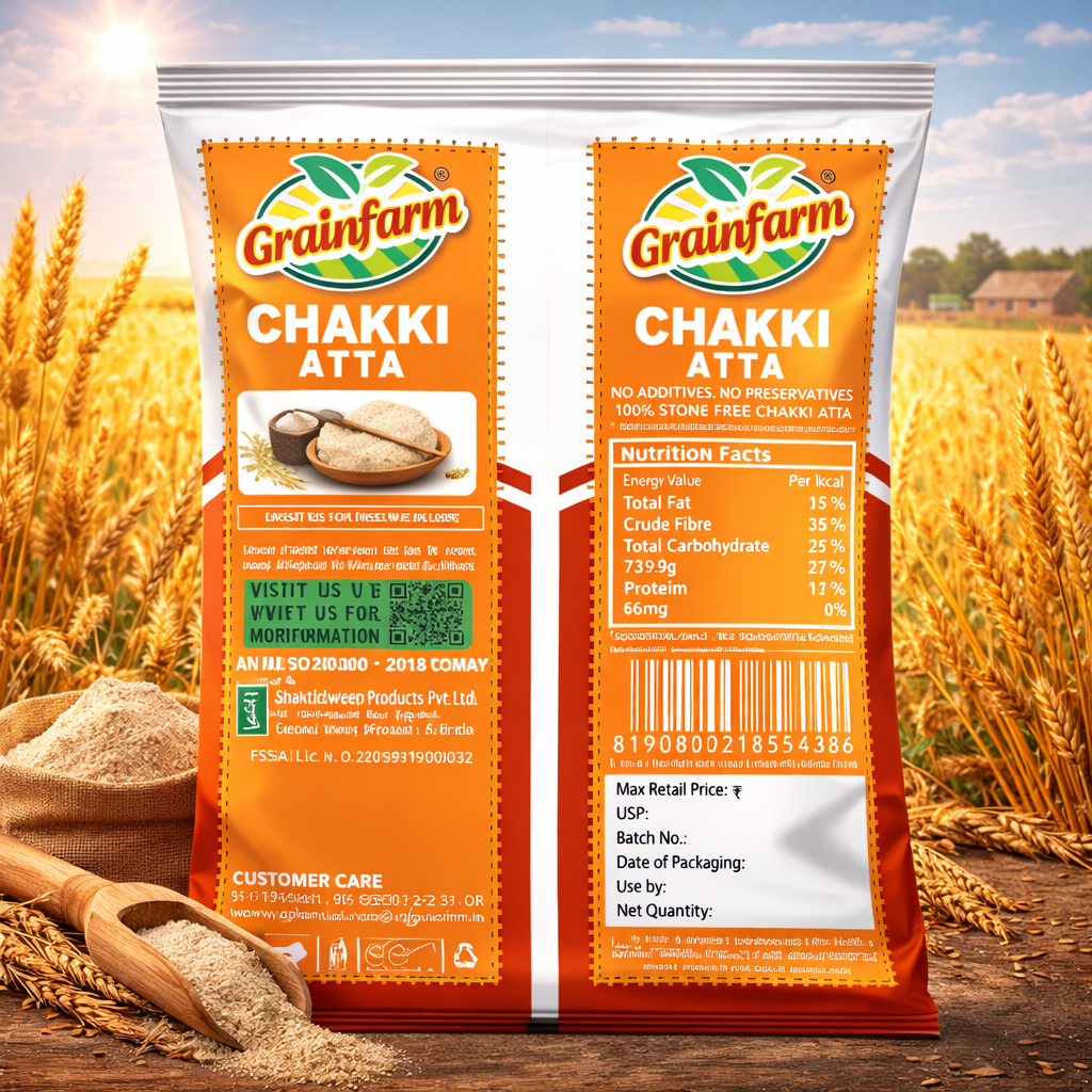 Grainfarm Chakki Atta – 100% Whole Wheat Flour